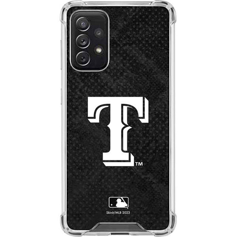 MLB Texas Rangers Jays Dark Wash Galaxy A72 5G Clear Case